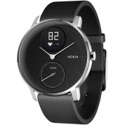 Withings Nokia Steel HR (36mm) - луксозен умен часовник, следящ сърдечния ритъм, дневната и нощната ви физическа активност (черен)