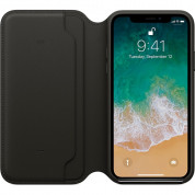 Apple iPhone X Leather Folio Case (black) 2