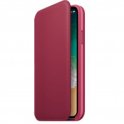 Apple iPhone X Leather Folio Case (berry)