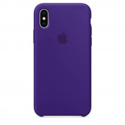Apple Silicone Case - оригинален силиконов кейс за iPhone X (виолетов)
