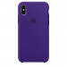 Apple Silicone Case - оригинален силиконов кейс за iPhone X (виолетов) 1