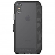 Tech21 Evo Wallet Case - кожен флип калъф с висока защита за iPhone XS, iPhone X (черен) 1