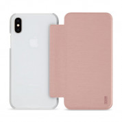 Artwizz SmartJacket case - полиуретанов флип калъф за iPhone XS, iPhone X (розово злато) 3