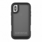Griffin Survivor Extreme - защита от най-висок клас за iPhone XS,iPhone X (черен-прозрачен)