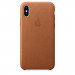 Apple iPhone Leather Case - оригинален кожен кейс (естествена кожа) за iPhone X (светлокафяв) 1