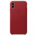 Apple iPhone Leather Case - оригинален кожен кейс (естествена кожа) за iPhone X (червен) 1