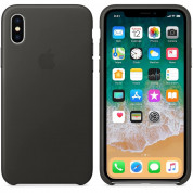 Apple iPhone Leather Case for iPhone X (charcoal gray) 1