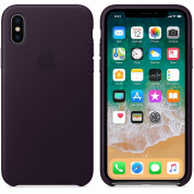 Apple iPhone Leather Case for iPhone X (dark aubergine) 2