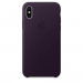 Apple iPhone Leather Case - оригинален кожен кейс (естествена кожа) за iPhone X (лилав) 1