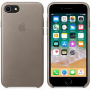 Apple iPhone Leather Case - оригинален кожен кейс (естествена кожа) за iPhone 8, iPhone 7 (светлокафяв) 3