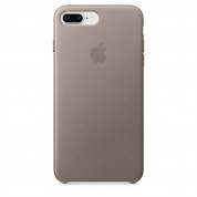 Apple iPhone Leather Case - оригинален кожен кейс (естествена кожа) за iPhone 8 Plus, iPhone 7 Plus (светлокафяв)