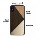 Torrii Puzzle Case - хибриден (поликарбонат, алуминий, клен и лешник) кейс за iPhone XS, iPhone X (черен) 2
