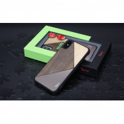 Torrii Puzzle Case - хибриден (поликарбонат, алуминий, клен и лешник) кейс за iPhone XS, iPhone X (черен) 4