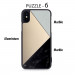 Torrii Puzzle Case - хибриден (поликарбонат, алуминий и мрамор) кейс за iPhone XS, iPhone X (черен) 2