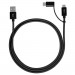 Torrii KeVable 2-in-1 Universal USB Cable (1 meter) - изключително здрав кевларен кабел за устройства с microUSB и USB-C (1 метър) (черен) 1