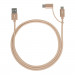 Torrii KeVable 2-in-1 Universal USB Cable (1 meter) - изключително здрав кевларен кабел за устройства с microUSB и USB-C (1 метър) (златист) 1