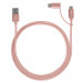 Torrii KeVable 2-in-1 Universal USB Cable (1 meter) - изключително здрав кевларен кабел за устройства с microUSB и USB-C (1 метър) (розово злато) 1