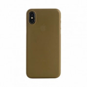 Tucano Nuvola Case - тънък полипропиленов кейс (0.3 mm) за iPhone XS, iPhone X (златист) 