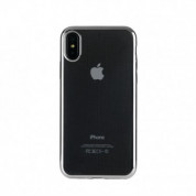 Tucano Elektro Flex Case - силиконов (TPU) калъф за iPhone XS, iPhone X (прозрачен-сребрист) 1
