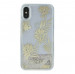 Guess Glitter Palm Spring Hard Case - дизайнерски кейс с висока защита за Apple iPhone XS, iPhone X (златист-прозрачен) 3