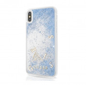 Guess Glitter Hard Case for Apple iPhone XS, iPhone X (blue)