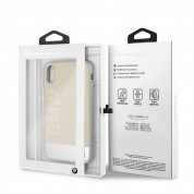 BMW Signature Genuine Leather PC/TPU Hybrid Case - Sand Blasted Aluminum Plate iPhone XS, iPhone X 4