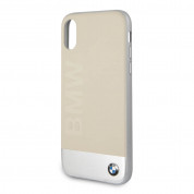 BMW Signature Genuine Leather PC/TPU Hybrid Case - Sand Blasted Aluminum Plate iPhone XS, iPhone X 3