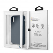 BMW Signature Silicone Hard Case - твърд силиконов кейс за iPhone XS, iPhone X (тъмносин) 3