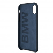 BMW Signature Silicone Hard Case - твърд силиконов кейс за iPhone XS, iPhone X (тъмносин) 2