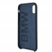 BMW Signature Silicone Hard Case - твърд силиконов кейс за iPhone XS, iPhone X (тъмносин) 3