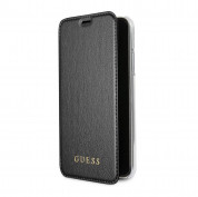 Guess Iridescent Book Case for iPhone XS, iPhone X (black) 1