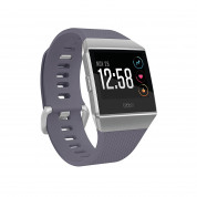 Fitbit Ionic Watch - умен фитнес часовник с известия и следене на дневната и нощна активност на организма за iOS, Android и Windows Phone (син-сив)