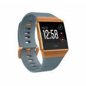 Fitbit Ionic Watch - умен фитнес часовник с известия и следене на дневната и нощна активност на организма за iOS, Android и Windows Phone (син-оранжев)