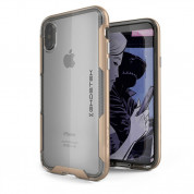 Ghostek Cloak 3 Case  - хибриден удароустойчив кейс за iPhone XS, iPhone X (прозрачен-златист)