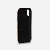 Sena Bence Lugano Wallet Leather Case - кожен (естествена кожа) кейс с джоб за кредитна карта за iPhone XS, iPhone X (кафяв) 2