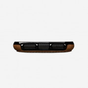 Sena Bence Lugano Wallet Leather Case - кожен (естествена кожа) кейс с джоб за кредитна карта за iPhone XS, iPhone X (кафяв) 1