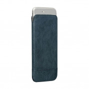 SENA Heritage UltraSlim Pouch - handmade, genuine leather case for iPhone SE (2022), iPhone SE (2020), iPhone 8, iPhone 7, iPhone 6, iPhone 6S (denim)