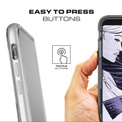 Ghostek Cloak 3 Case - хибриден удароустойчив кейс за iPhone XS, iPhone X (прозрачен-сребрист) 4