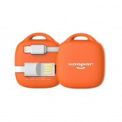 Xoopar 500 mAh Hug Booster - външна батерия 500mAh ключодържател с Lightning и MicroUSB кабели (оранжев)