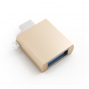 Satechi USB-C to USB Female Adapter - USB-A адаптер за MacBook и компютри с USB-C порт (златист)