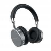 Satechi Wireless On-Ear Headphones - безжични слушалки с микрофон и управление на звука (тъмносив)