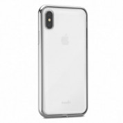 Moshi Vitros Case - силиконов (TPU) калъф за iPhone XS, iPhone X (сребрист-прозрачен) 1