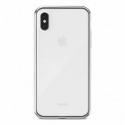 Moshi Vitros Case - силиконов (TPU) калъф за iPhone XS, iPhone X (сребрист-прозрачен)