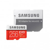 Samsung MicroSDXC 256GB EVO Plus UHS-I Memory Card U3, Class 10, 4K Ultra HD - MicroSDXC памет със SD адаптер за Samsung устройства (подходяща за GoPro)( Модел 2017) 3
