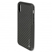 4smarts Clip-On Cover Trendline Carbon - удароустойчив карбонов кейс за iPhone XS, iPhone X (карбон)