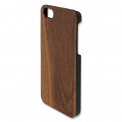 4smarts Clip-On Cover Trendline Wood Walnut - поликарбонатов кейс с гръб от истинско дърво за iPhone SE (2022), iPhone SE (2020), iPhone 8, iPhone 7 (орех)