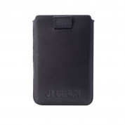 JT Berlin Credit Card Etui Premium - кожен (естествена кожа) калъф за кредитни карти и визитки (черен) 3