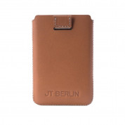 JT Berlin Credit Card Etui Premium - кожен (естествена кожа) калъф за кредитни карти и визитки (кафяв) 3