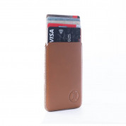 JT Berlin Credit Card Etui Premium - кожен (естествена кожа) калъф за кредитни карти и визитки (кафяв) 1