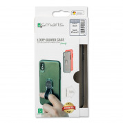 4smarts Clip-On Cover Loop-Guard - удароустойчив хибриден кейс с каишка за задържане за iPhone XS, iPhone X (черен-прозрачен) 3